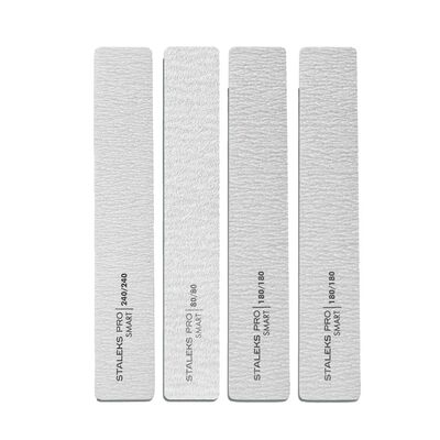 Staleks Пилка широкая прямая минеральная для ногтей Smart, 5 шт