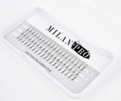 Milan Pro Пучки ресниц безузелковые Черные 3 линии