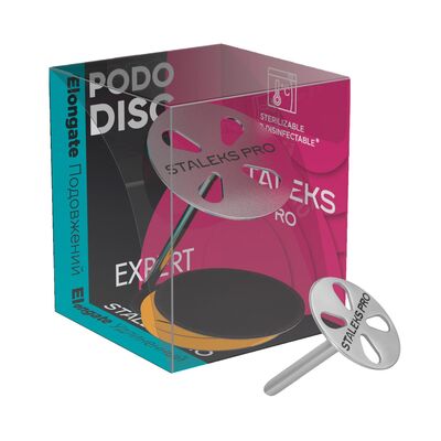Staleks Набор педикюрный диск М удлиненный со сменным файлами 180 грит Pododisc Expert 5 шт
