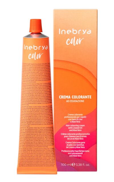 Inebrya Крем-краска для волос с экстрактами семени льна и алоэ Вера Color, 100 мл