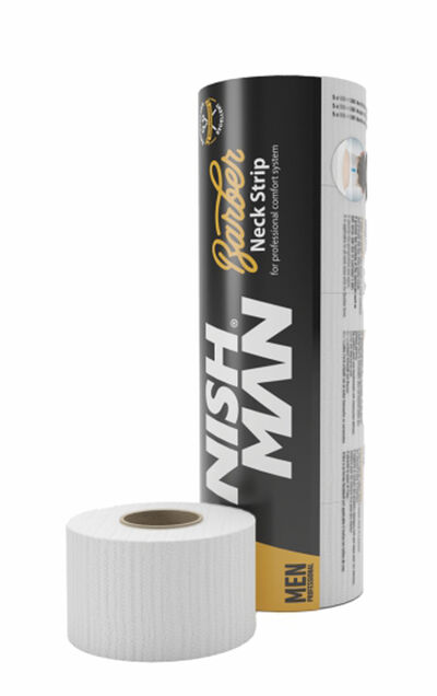 Nishman Воротнички белые бумажные на липучке Barber Neck Strip