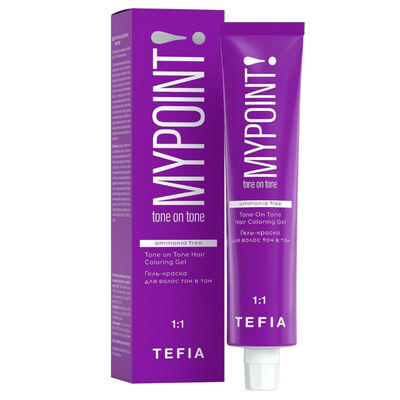 Tefia Гель-краска для волос Tone On Tone Hair Coloring Gel My Point, 60 мл