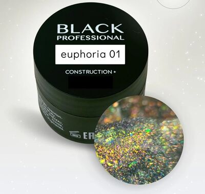 Black Professional Гель конструирующий светоотражающийся Euphoria 01