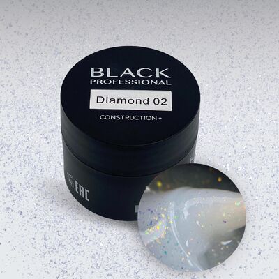 Black Professional Гель конструирующий Construction Diamond 02