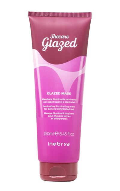 Inebrya Ламинирующая маска для восстановления тусклых и обезвоженных волос Glazed Shecare