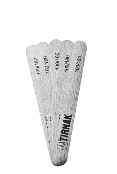 Tirnak Пилка короткая прямая для ногтей, 100/180 грит