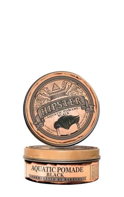 Hipster Помада тонирующая черная для укладки волос Aquatic Pomade Black